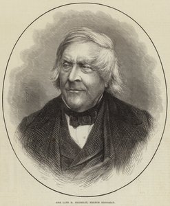 The Late M Michelet, French Historian (engraving) by English School