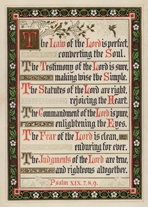 The Law of the Lord is Perfect by English School