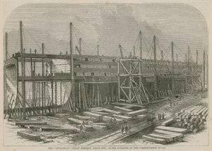 The Leviathan (Great Eastern) Steam Ship, as She Appeared at the Commencement of 1855 by English School