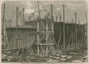The Leviathan During Its Construction by English School