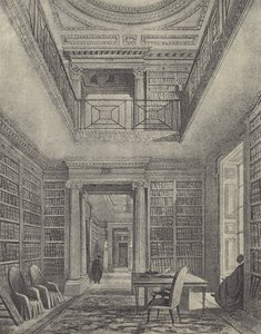 The Library, 1844 by English School
