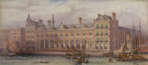 The London Fish Market at Billingsgate, 20th July 1877 by English School
