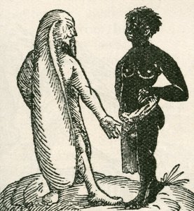 The Long Eared Man Scolds His Servant by English School