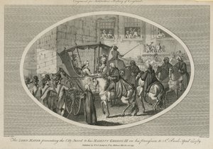 The Lord Mayor Presenting the City Sword to His Majesty George III by English School