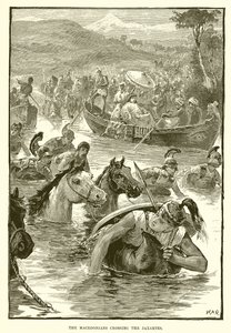 The Macedonians Crossing the Jaxartes by English School