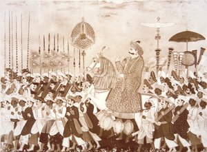 The Mahratta Chief Tulsaji of Tanjore by English School