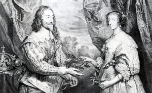 The Marriage of Henrietta and Charles, engraved by G. Vertue after Van Dyck