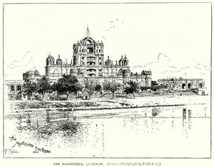The Martiniere, Lucknow (engraving) by English School