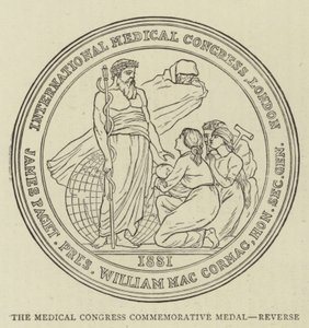 The Medical Congress Commemorative Medal, Reverse