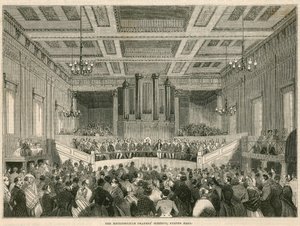 The Metropolitan Drapers Meeting at Exeter Hall, London by English School
