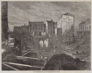 The Metropolitan Railway and the Fleet Ditch by English School