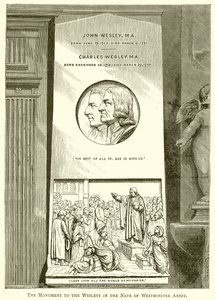 The Monument to the Wesleys in the Nave of Westminster Abbey by English School