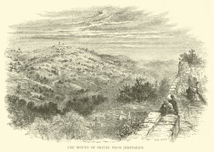 The Mount of Olives from Jerusalem by English School