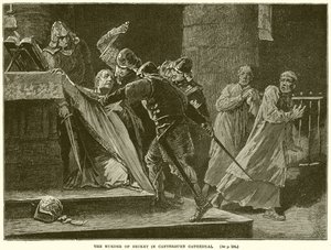 The Murder of Becket in Canterbury Cathedral by English School