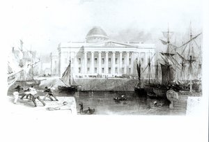 The New Custom House, Liverpool, c.1830 by English School