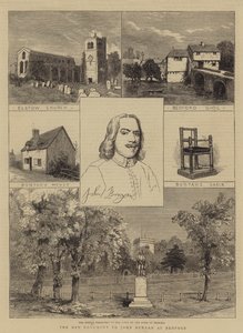 The New Monument to John Bunyan at Bedford by English School