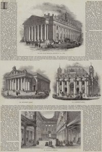 The New Royal Exchange, London, with Alternative Designs by English School