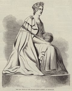 The New Statue of Her Majesty Queen Victoria at Edinburgh by English School