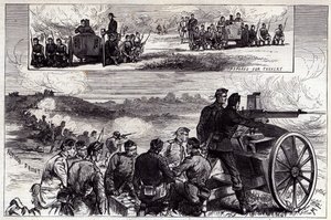 The Nordenfeldt Guns at Aldershott, from the Illustrated London News, September 1885 by English School