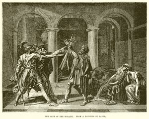 The Oath of the Horatii by English School