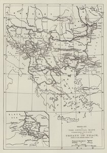 The Official Maps of the Treaty of Peace, signed at San Stefano, 3 March 1878 by English School