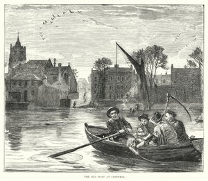 The Old Boat at Chiswick (engraving) by English School