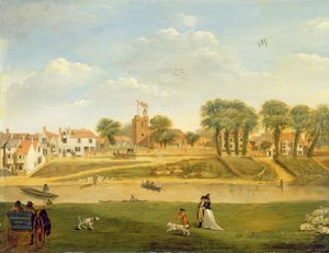 The Old Parish Church and Village, Hampton-on-Thames, Middlesex