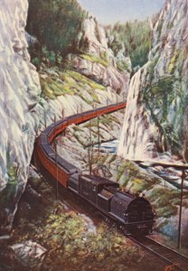 The Olympian, Train on the Chicago, Milwaukee, St Paul and Pacific Railroad, USA by English School