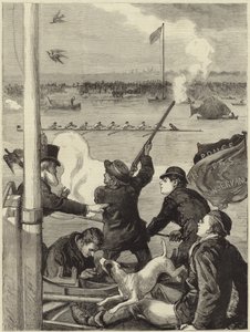The Oxford and Cambridge boat race