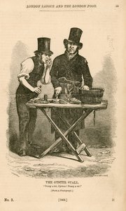 The Oyster Stall from London Labour and the London Poor by English School