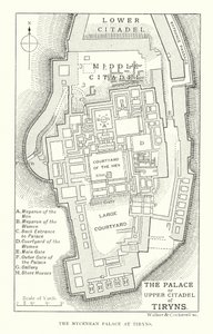 The Palace or Upper Citadel of Tiryns by English School