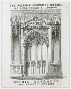 The Parisian Mourning Rooms, Trade Card