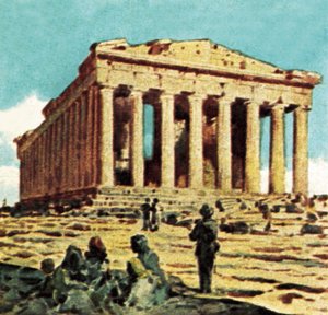 The Parthenon in Athens by English School
