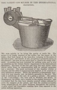 The Patent Cow-Milker in the International Exhibition by English School