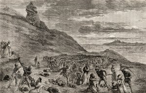 The Persecution and Massacre of the Christians on the Island of Madagascar in 1849, c.1865
