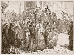 The Pilgrimage of Grace in 1536, Illustration from Cassell