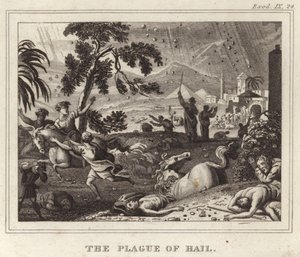 The Plague of Hail by English School