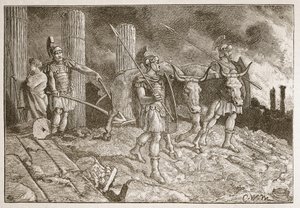 The Plough Driven over the Site of Carthage by English School