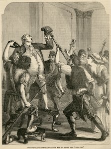 The Populace Compelling Louis XVI to Adopt the Red Cap by English School