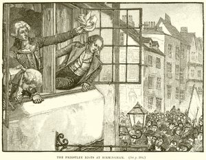 The Priestley Riots at Birmingham by English School