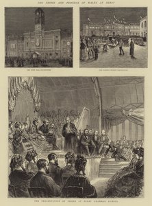 The Prince and Princess of Wales at Derby by English School