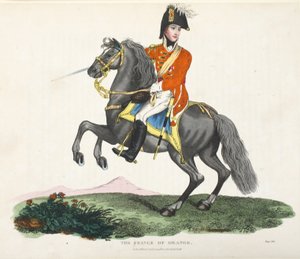 The Prince of Orange, Illustration from An Historical Account of the Battle of Waterloo by William Mudford, 1816