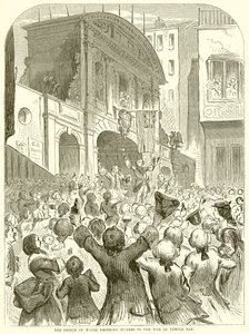 The Prince of Wales drinking Success to the War at Temple Bar by English School
