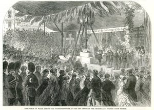 The Prince of Wales Laying the Foundation Stone of the New Office of the British and Foreign Bible Society