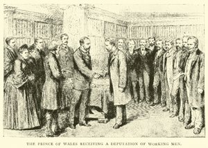 The Prince of Wales receiving a deputation of working men by English School