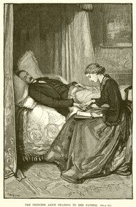 The Princess Alice Reading to her Father by English School