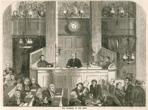 The Prisoner in the Dock, the Old Bailey by English School