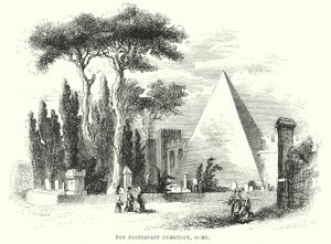 The Protestant Cemetery, Rome by English School