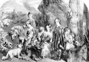 The Queen and Her Children at Windsor Great Park, from the 