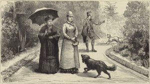 The Queen at Balmoral by English School